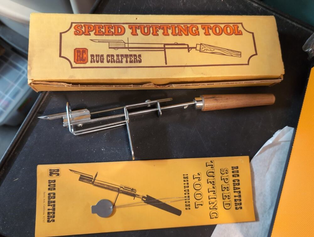 Vintage RC Rug Crafters Speed Tufting Tool Set Rug & Tapestry W/ Box Acc Manual